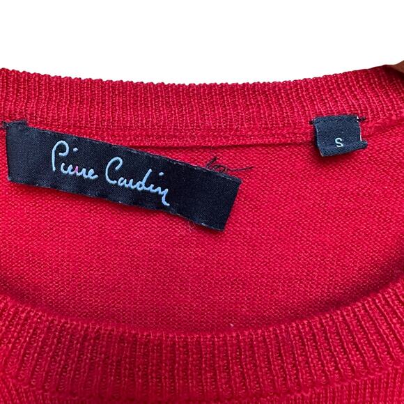 Pierre Cardin Red Sweater - Size Small - Classic & Stylish - Picture 2 of 7